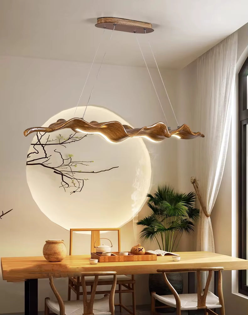 Suspension Feuille Ondulée Design