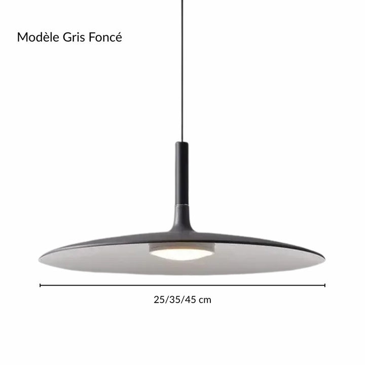 Fiche produit studio : suspension UFO grand modèle en métal peint bicolore.