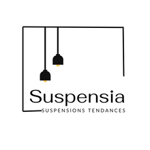 Logo de Suspensia – Spécialiste des suspensions tendances et élégantes.