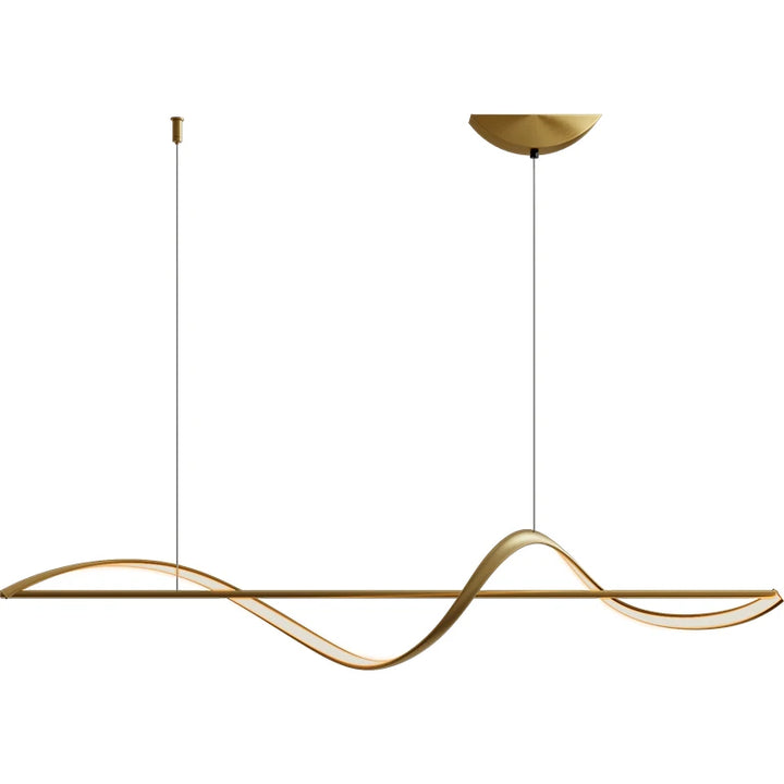 Luminaire suspendu moderne avec une finition laiton doré pour une décoration intérieure raffinée.