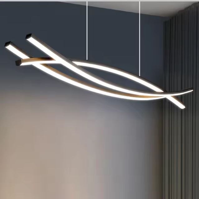 Suspension barre luminaire LED au design minimaliste et moderne, parfaite pour un éclairage élégant et contemporain.