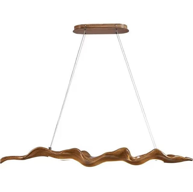 Suspension feuille au design épuré en imitation bois, idéale pour une décoration élégante et naturelle.