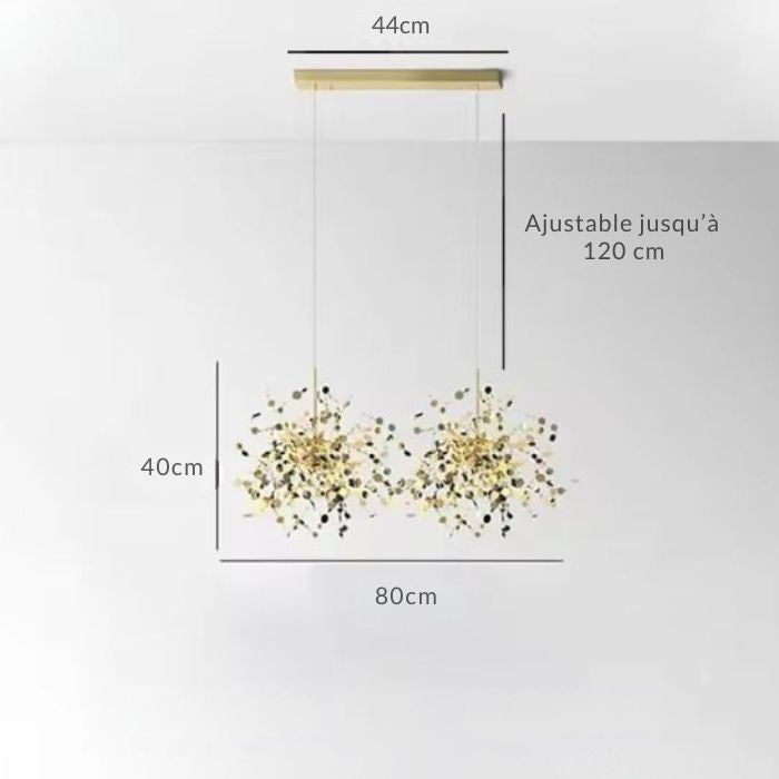 Suspension Fleur Dorée Luxuriante
