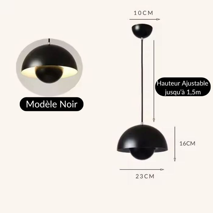 Suspension Flower Pot noire 23 cm, intemporelle et parfaite pour un intérieur moderne.