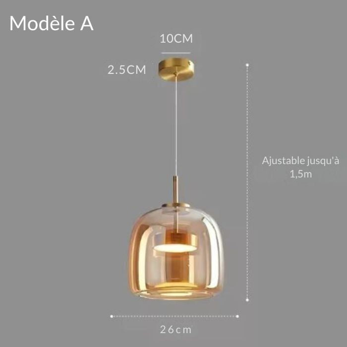Gea Luce OFELIA S11 suspension en verre cuivré miroir Gea Luce OFELIA S11 suspension en verre cuivré miroir